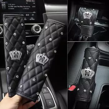 Комплект чехлов для автомобильных плечевых ремней Diamond Series для ремня безопасности, ручного тормоза и рычага переключения передач, обеспечивающий защиту при пересечении границ. Order