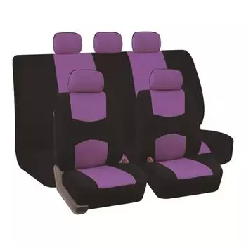 Комплект чехлов для сидений автомобиля All Seasons Universal на 5 сидений - 9 шт. 2-piece set single seat чёрный/красный