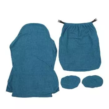 Комплект чехлов для стульев, дышащий, пыленепроницаемый, моющийся, чистый цвет, приятный для кожи, растягивающийся комплект чехлов для стульев чёрный