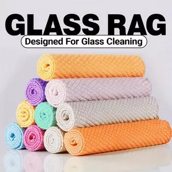 Комплект чистящих салфеток Supreme, не оставляющих разводов, ворса, не оставляющих следов, для мытья посуды, окон, удаления пятен 2pcs