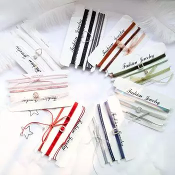 Комплект чокеров из европейской и американской бижутерии: Короткое ожерелье-цепочка в виде свитера - коллекция из 3 предметов