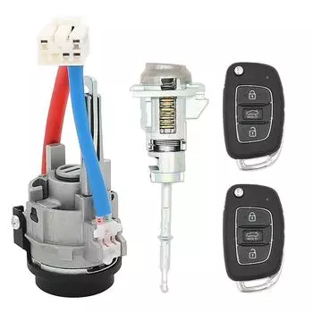Комплект цилиндра замка двери автомобиля, ключа и зажигания для Hyundai Elantra 2015-2020, 4 контакта