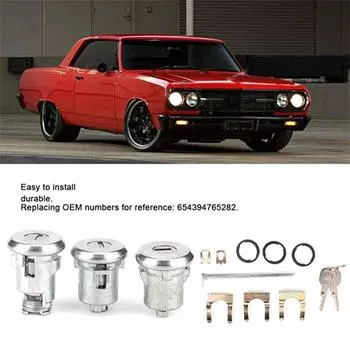 Комплект цилиндров замка двери с 2 ключами 654394765282 для Buick Camaro Chevrolet Pontiac Oldsmobile