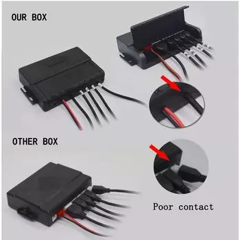 Комплект датчиков парковки QXNY Car 4, радар заднего хода, парктроник, система помощи при движении задним ходом, определение расстояния, зуммер автомобиля, голосовая сигнализация Voice alarm белый