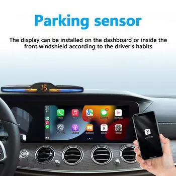 Комплект датчиков парковки с несколькими радарами, светодиодная подсветка, система отображения информации, помощник по резервному копированию, 4 датчика