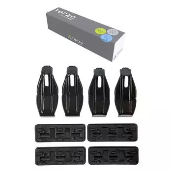 Комплект держателей для крепления базового багажника Terzo Черный EH456 (от ПИАА) Специфичный для автомобиля 4, [TOYOTA Yaris, и т.д.] чёрный