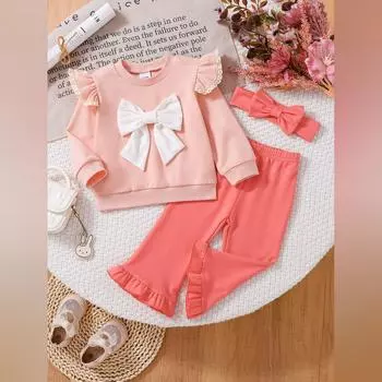 Комплект детского топа с длинным рукавом - Повседневный, стильный и универсальный детский наряд 12