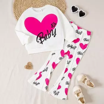 Комплект детского топа с длинным рукавом - Повседневный, стильный и универсальный детский наряд 4Y