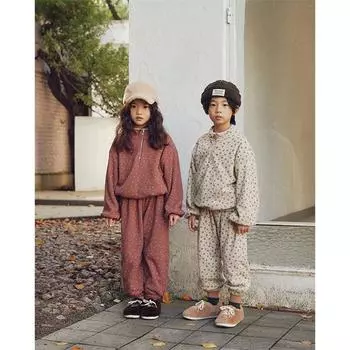 Комплект детской одежды весна-осень, костюмы с капюшоном для мальчиков, винтажный вафельный комплект одежды для девочек, комплект для спорта и отдыха 120cm красный