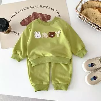 Комплект длинного сиденья MK Baby Bear, размер 90, лучшая детская одежда в Корее