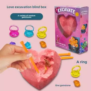 Комплект для археологических раскопок с драгоценным камнем в виде русалки: Самодельная обучающая игрушка для поиска сокровищ для детей