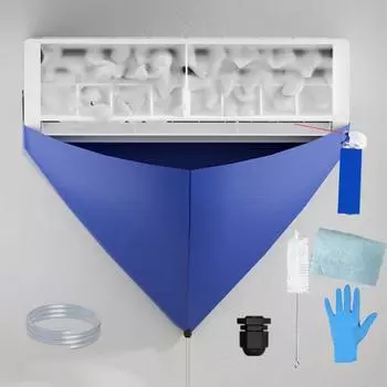 Комплект для чистки кондиционера Износостойкий водонепроницаемый чехол для чистки кондиционера с поддержкой дренажной трубы