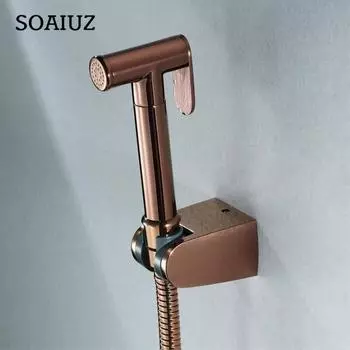 Комплект для душа из розового золота, ручной распылитель для биде, унитаз из нержавеющей стали, медный клапан, набор для душа, 3/4 распылителя