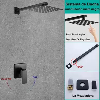 Комплект для душа с дождевой насадкой Комплект для душа с дождевой насадкой Однорычажный настенный комплект для душа с водопадом для ванной комнаты, черный комплект для душа