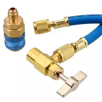 Комплект для измерения давления Автомобильные аксессуары Автомобильный кондиционер Шланг для заправки хладагента Инструменты для ремонта R134A синий