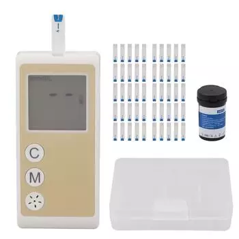 Комплект для измерения уровня глюкозы в крови, портативный голосовой оповещением, автоматический измеритель для тестирования диабета с тестом