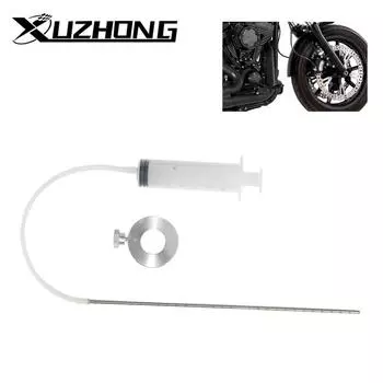 Комплект для измерения уровня масла в вилке мотоцикла, измерительный инструмент для регулировки уровня масла в вилке мотоцикла, емкость 60 мл серебряный