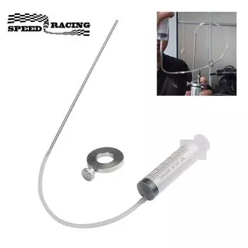 Комплект для измерения уровня масла вилки, универсальный измерительный инструмент для регулировки уровня масла вилки для мотоцикла, емкость 60 мл серебряный