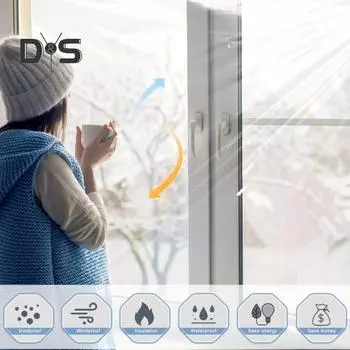 Комплект для изоляции окон. Изоляционная пленка для помещений. Прозрачная, устойчивая к разрыву. Простая установка. Утепляющее оконное покрытие. Полиэтиленовая изоляционная пленка. 40cm