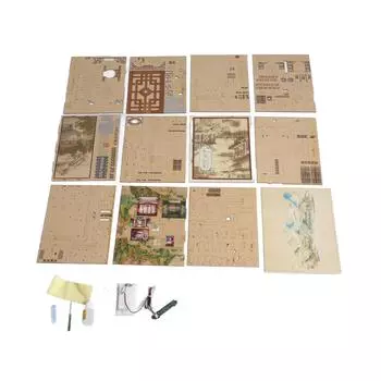 Комплект для книжного уголка DIY Миниатюрный кукольный домик Комплект для книжного уголка 3D Деревянный пазл Подставка для книг Вставка для книжной полки Декор