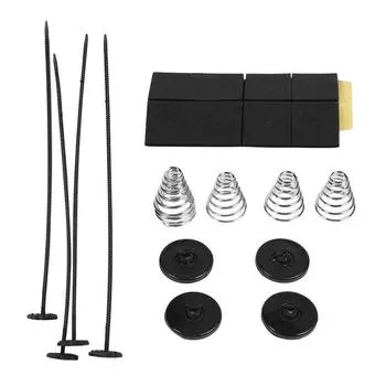 Комплект для крепления электрического вентилятора автомобиля, 4 кабельных стяжки Комплект для крепления электрического вентилятора радиатора, 4 монтажные ножки для электрического вентилятора охлаждения автомобиля