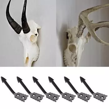 Комплект для крепления черепа оленя, высокая прочность, устойчивость к ржавчине, простая установка, вешалка для крепления черепа из нержавеющей стали, прочная стойка для демонстрации оленей 6pcs