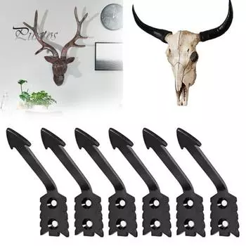 Комплект для крепления черепа оленя, высокая прочность, устойчивость к ржавчине, простая установка, вешалка для крепления черепа из нержавеющей стали, прочная стойка для демонстрации оленей 6pcs