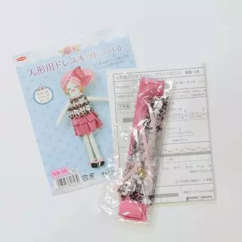 Комплект для кукольного платья часть 2 (черный розовый)