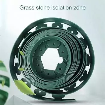 Комплект для ландшафтной окантовки без раскопок с гвоздями Гладкая износостойкость Простая установка L-образный комплект для ландшафтной окантовки Изоляционный пояс из камня и травы зелёный