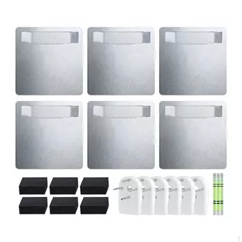 Комплект для легкого крепления картин с пузырьковым уровнем для декора стен 6 set