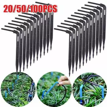 Комплект для микрокапельного полива Bend Arrow, эмиттеры для шланга 3/5 мм, экономия воды для полива сада и теплицы 20pcs