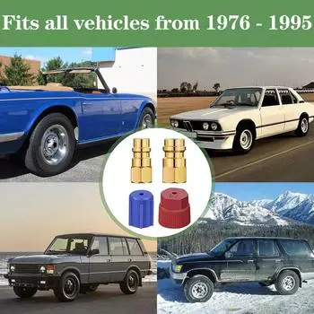 Комплект для модернизации адаптера R12 - R134a, комплект для переоборудования фитинга высокой/низкой стороны с 1/4 дюйма SAE на 7/16 дюйма Unf для всех автомобилей с 1976 года - J6r7