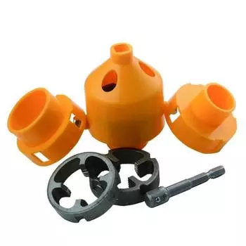 Комплект для нарезания резьбы на трубах из ПВХ с матрицами /2 дюйма 3/4 дюйма, круглая матрица для нарезания резьбы на трубах