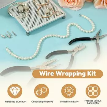 Комплект для обмотки проволоки, набор приспособлений для гибки проволоки из закаленного алюминия с плоскогубцами для гибки проволоки и металлическими штифтами, набор инструментов для прочной обмотки проволоки