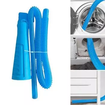 Комплект для очистки вентиляционных отверстий сушильной машины. Вакуумная насадка для ворса сушильной машины. Универсальная простая установка. Инструмент для очистки вентиляционных отверстий сушильной машины. Вакуумный шланг для удаления ворса. синий