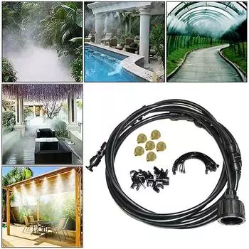 Комплект для охлаждения запотевания на открытом воздухе для террасы, теплицы, сада, патио, поливочного кольца, Mister Line, распылитель-распылитель 6 м-15 м 6m