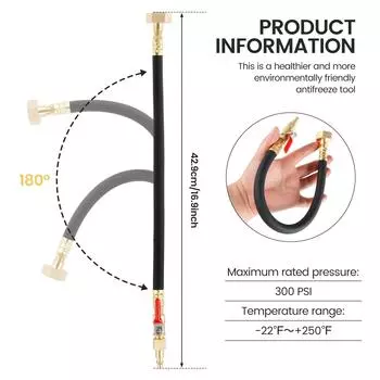 Комплект для подготовки автофургона к зиме, адаптер для компрессора с продувкой и адаптером для садового шланга 3/4 дюйма с запорным клапаном, гибкий разбрызгиватель для кемпера