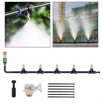 Комплект для полива сада, распылительные насадки, система многофункциональных, простая установка, опрыскивание растений 5 Meters