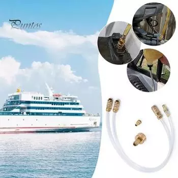 Комплект для прокачки гидравлического рулевого управления. Устойчивая к ржавчине конструкция. Непротекающая универсальная совместимость. Гидравлическая система рулевого управления. Быстроразъемный маслозаливной комплект. белый