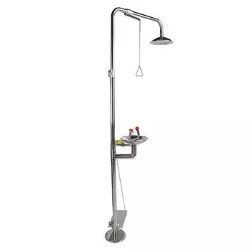 Комплект для промывки глаз из нержавеющей стали 304, аварийный душ для промывки глаз, комбинированный инструмент для заводской лаборатории