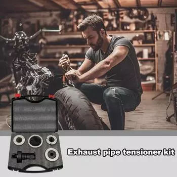 Комплект для расширения выхлопной трубы, автомобильный расширитель выхлопной трубы, мотоциклетный расширитель выхлопной трубы размером от 1-5/8 до 4-1/4 дюйма чёрный