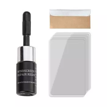 Комплект для ремонта автомобильной жидкости Комплект для самостоятельного ремонта трещин на лобовом стекле из смолы 1pc чёрный