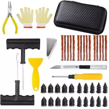 Комплект для ремонта автомобильных шин, инструменты для прокола, аварийный прокол шин, полоски для шин, набор инструментов для ремонта клея, автомобильные аксессуары