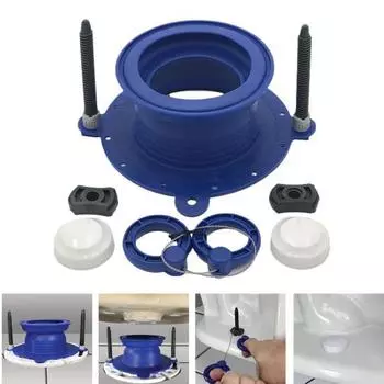 Комплект для ремонта фланца унитаза, сверхпрочное восковое уплотнительное резиновое кольцо, простая установка крышки болта унитаза, восковое кольцо для унитаза Sets