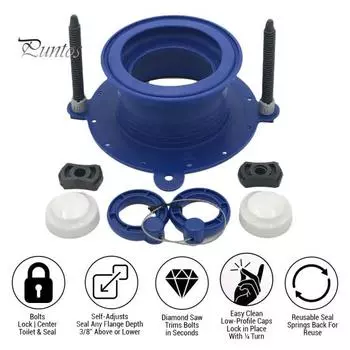 Комплект для ремонта фланца унитаза, сверхпрочное восковое уплотнительное резиновое кольцо, простая установка крышки болта унитаза, восковое кольцо для унитаза Sets