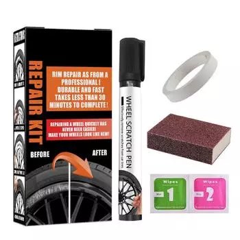 Комплект для ремонта колесных дисков, черные автомобильные литые колесные диски, ручка для удаления царапин, средство для удаления царапин на автомобильных колесах, быстросохнущее покрытие CN
