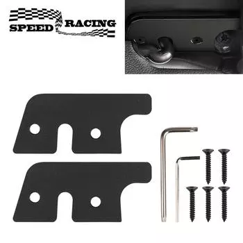 Комплект для ремонта козырька, алюминиевые зажимы для крепления солнцезащитного козырька, замена для Jeep Wrangler JK 2018/Wrangler 2018-2025/Gladiator 2020-2025 чёрный