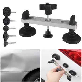 Комплект для ремонта кузова автомобиля, вытягивающий мост, клей, вытягивающие язычки, инструмент для ремонта вмятин на автомобиле, портативный набор для вытягивания вмятин чёрный