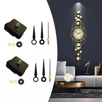 Комплект для ремонта кварцевых часов с батарейным питанием, замена деталей своими руками чёрный/красный