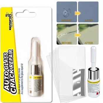 Комплект для ремонта лобового стекла автомобиля, инструмент для ремонта лобового стекла, средство для удаления царапин, инструмент для восстановления автомобильных оконных стекол, инструмент для восстановления трещин